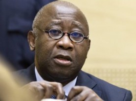 Laurent Gbagbo, l’ancien président de Côte d’Ivoire, comparait devant les juges de la CPI. © AP